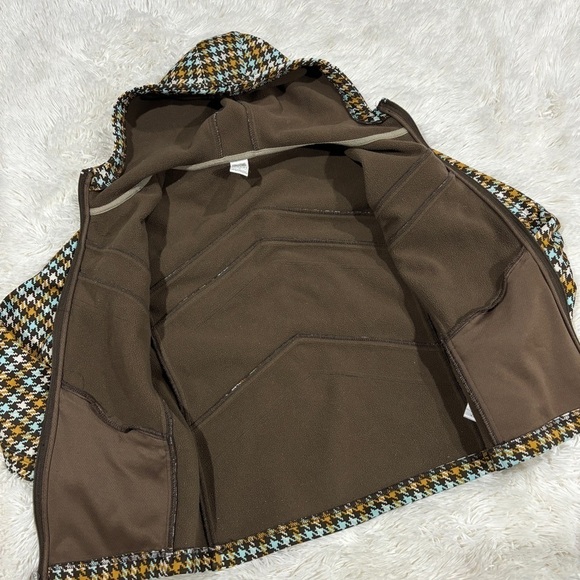 Burton Houndstooth Hooded Fleece Lined Woman’s Jacket Small - Picture 6 of 13
